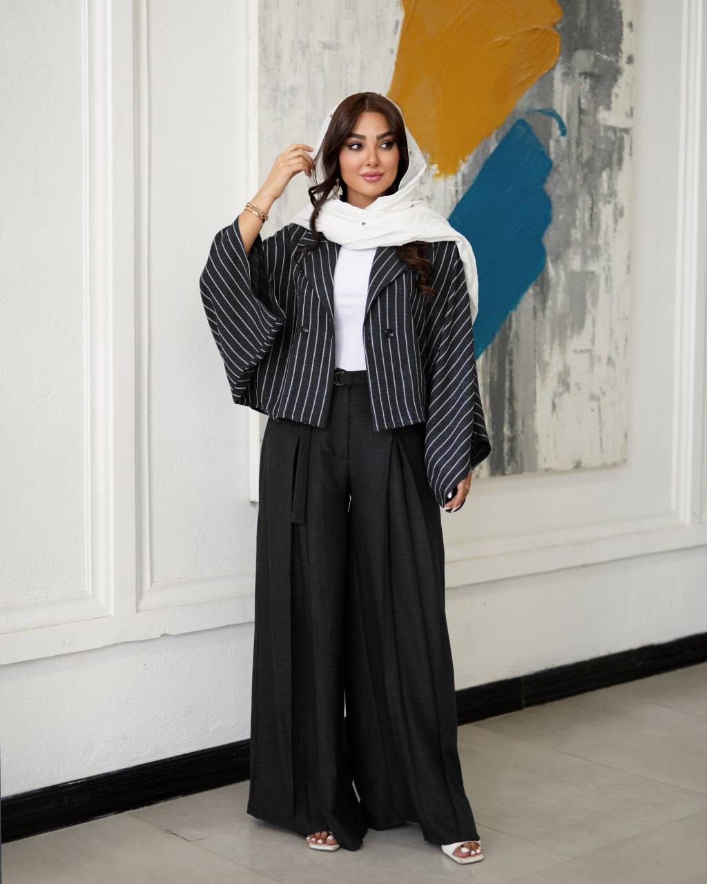 کت کراپ دیپلمات به همراه دامنشلواری زنانه