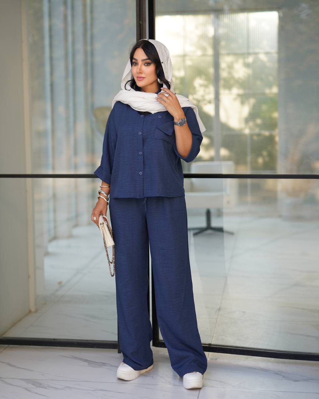 بلوزشلوارست تابستونی دخترانه زنانه اسپرت لینن لوک