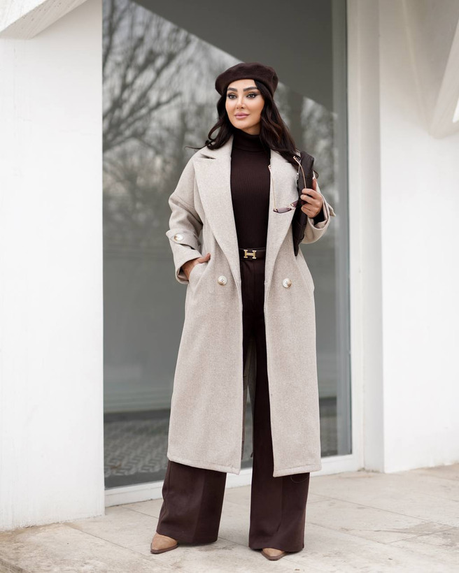 پالتو فوتر زنانه پاییزی آستردار – فریسایز