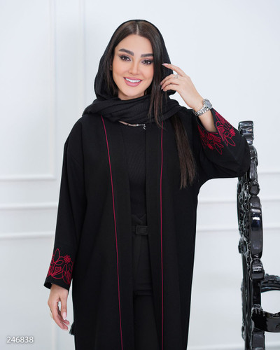 مانتو زنانه شانتون اندونزی با سرآستین گلدوزی | مدل مغزی دوزی