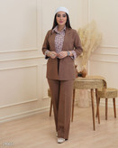 ست سهتکه مجلسی شانتون مدل یقه انگلیسی | کالکشن جدید