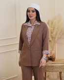 ست سهتکه مجلسی شانتون مدل یقه انگلیسی | کالکشن جدید