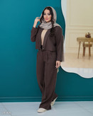 کراپ کت تک دکمه و شلوار شانتون | رنگبندی کامل