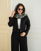 کراپ کت تک دکمه و شلوار شانتون | رنگبندی کامل