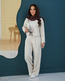 کراپ کت تک دکمه و شلوار شانتون | رنگبندی کامل