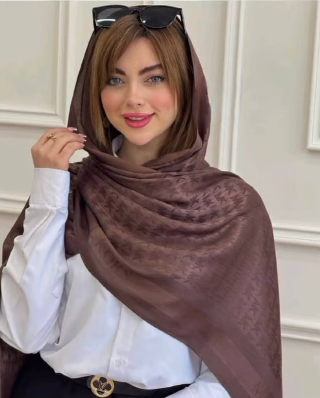 خرید شال بامبو ژاکارد شاین اعلا زنانه ۷۵×۲۰۰ | موجود در رنگ سرمهای و موکا