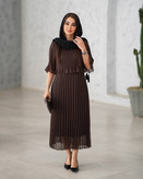 پیراهن حریر پلیسه قد ۱۲۵ زنانه