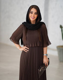 پیراهن حریر پلیسه قد ۱۲۵ زنانه